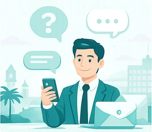 Poser une question – contact rapide avec votre géomètre